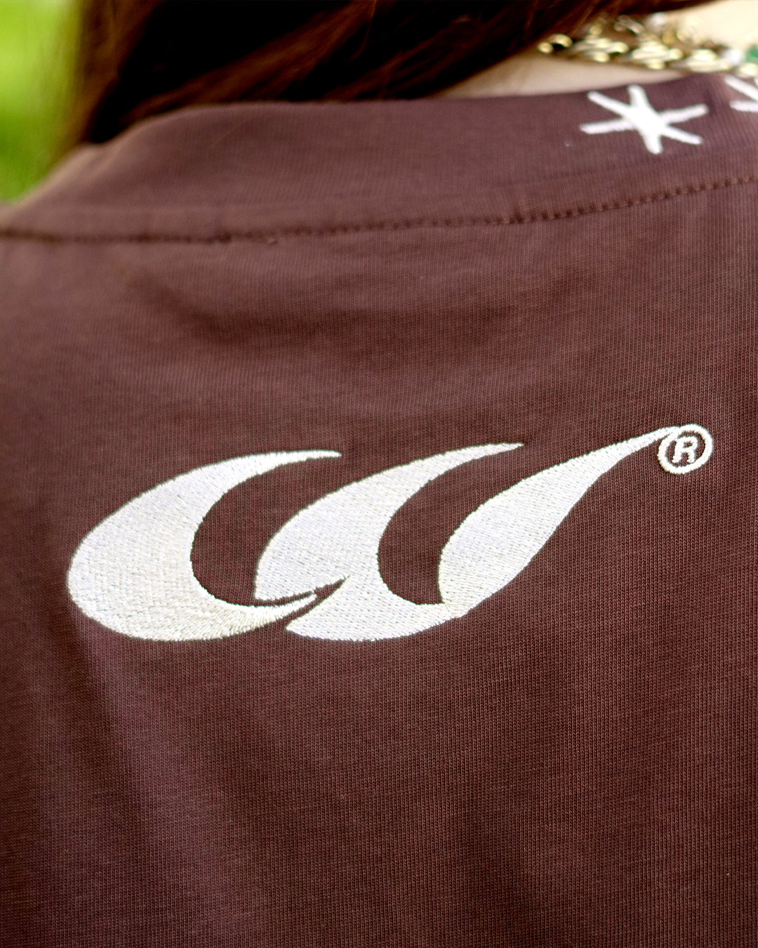 DINAMIC BROWN AND BEIGE T-SHIRT