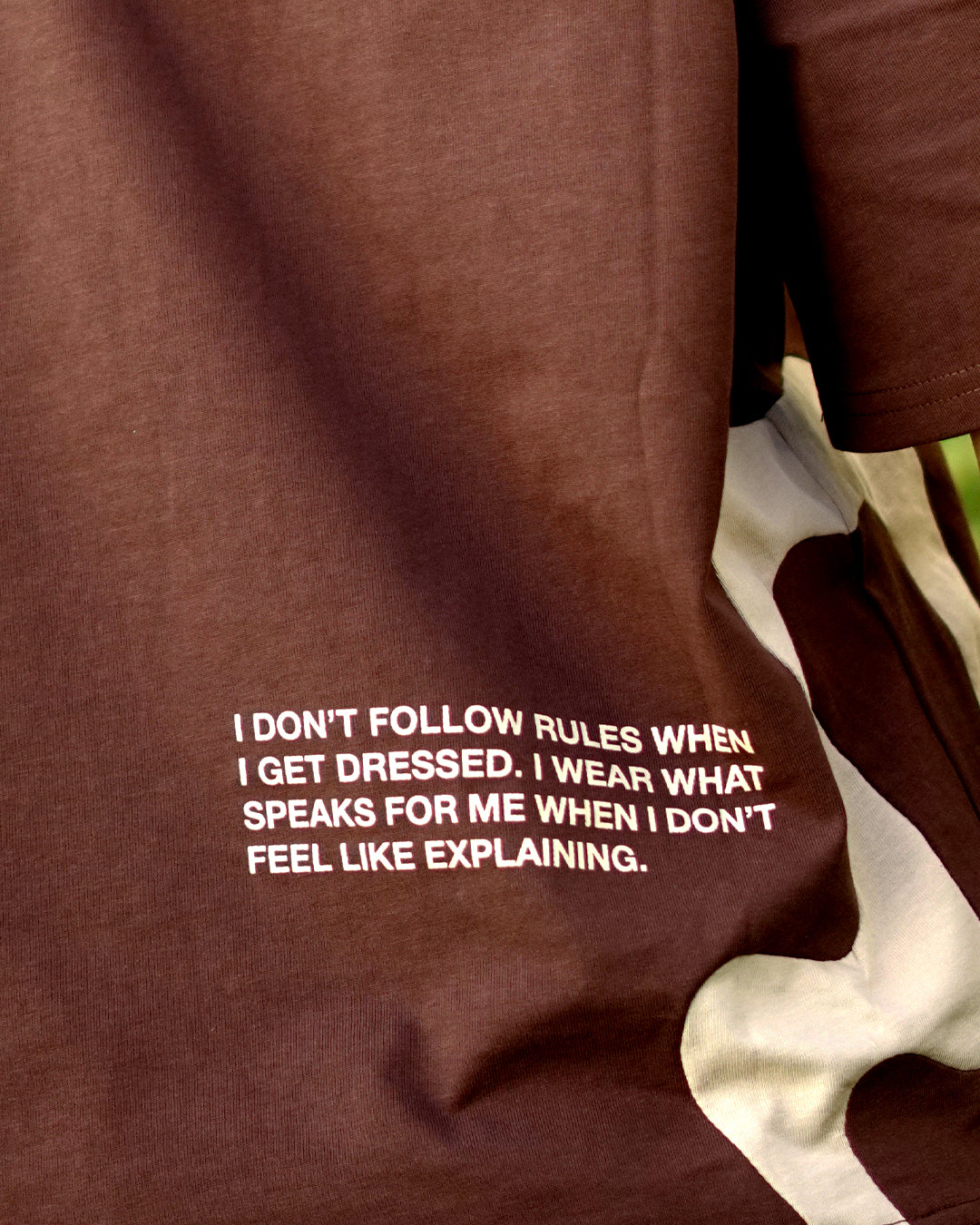 DINAMIC BROWN AND BEIGE T-SHIRT