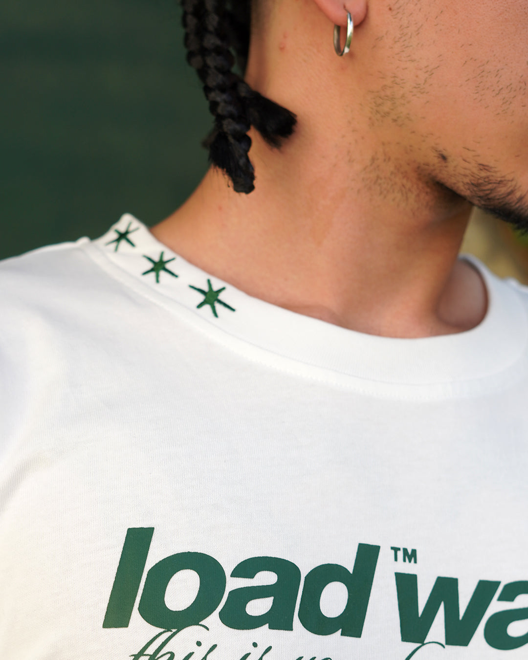 DINAMIC WHITE AND GREEN T-SHIRT