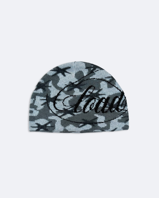 GREY CAMOUFLAGE BEANIE