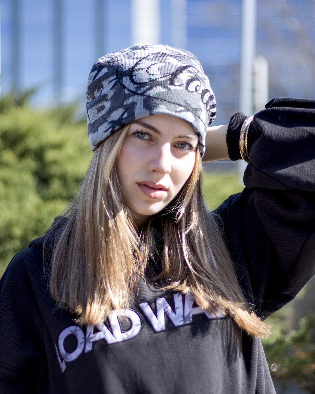 GREY CAMOUFLAGE BEANIE