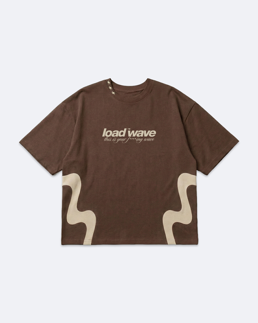 DINAMIC BROWN AND BEIGE T-SHIRT