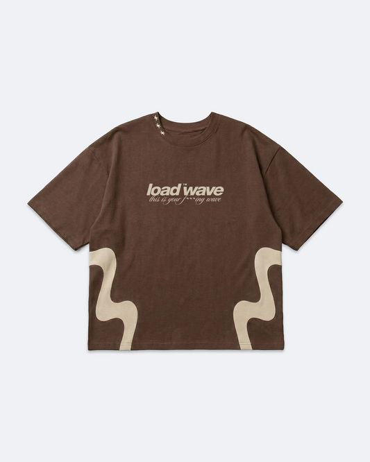 DINAMIC BROWN AND BEIGE T-SHIRT