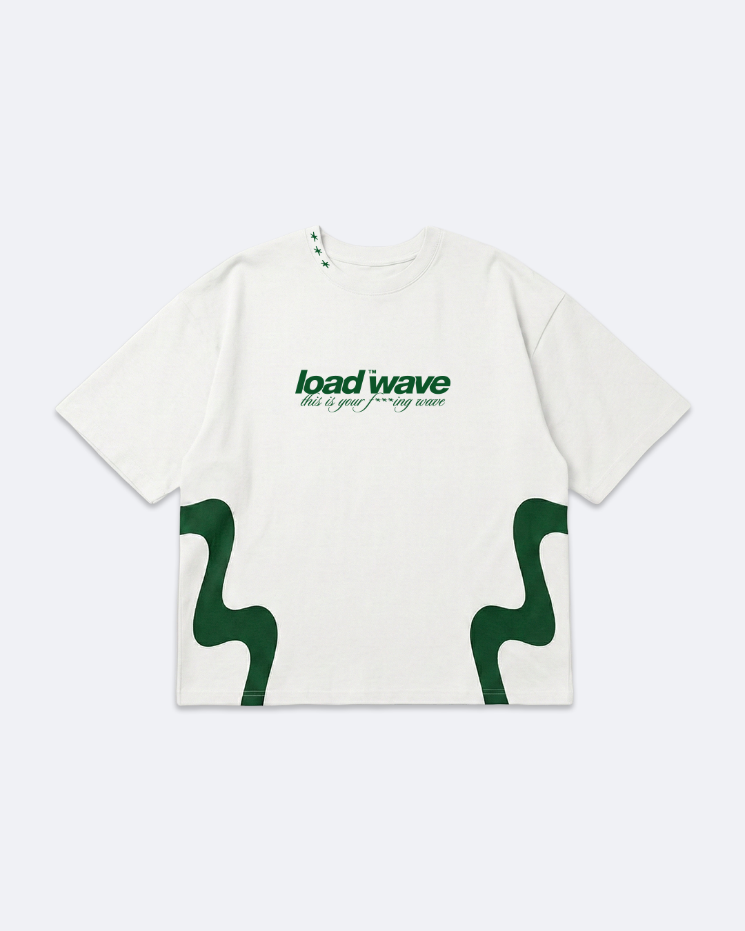 DINAMIC WHITE AND GREEN T-SHIRT